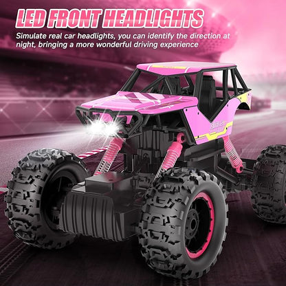 DOUBLE E 1:12 RC Monster Truck - 4WD Off-Road Remote Control Car with Dual Motors and Headlights
