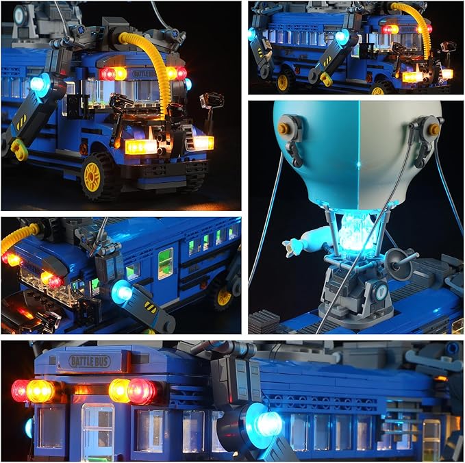 YEABRICKS LED Light for 77073 Fortnight Battle Bus Building Blocks Model (Building Set NOT Included)