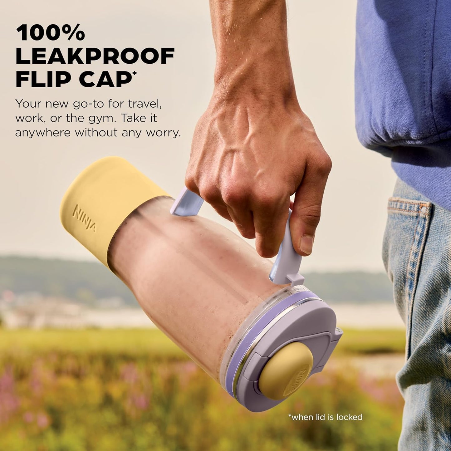 Ninja Blendboss™ Personal Blender - Smoothies & Frozen Drinks | 26oz Tumbler with Leak-Proof Lid & Straw | Auto-iQ Technology