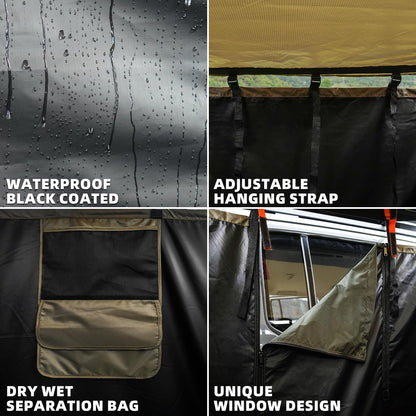 SAMOUT Vehicle Side Shower Room with Roof, 3.3ft x 3.3ft Privacy Shelter Restroom, Car Side Shower Room, Portable Shower Tent for Camping