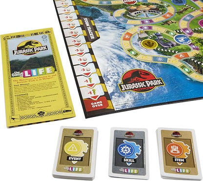 Hasbro Gaming The Game of Life Jurassic Park Edition Family Board Game for Kids Ages 8 and Up Inspired by The Original Hit Movie