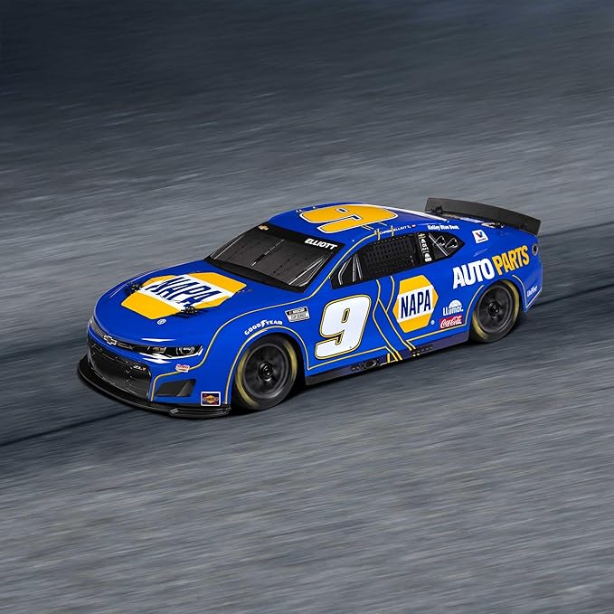 Losi 1/12 NASCAR RC Race Car Chase Elliott No. 9 2025 NAPA Chevrolet ZL1 2S AWD Brushed On-Road Battery &amp Charger Included Blue LOS1122509