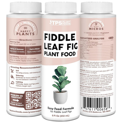Skiennix Fiddle Leaf Fig Plant Food - Liquid Nutrient for Bigger Leaves & Stronger Roots | 8 oz