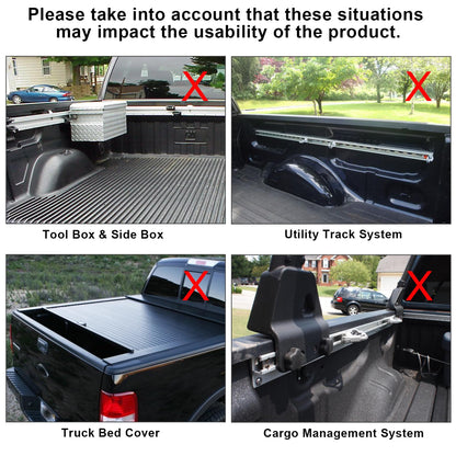 OUTPRIZE Non-Drilling Truck Rack, Heavy Duty Steel Extendable Truck Bed Ladder Rack, Fit for 52" to 71" Wide Truck Bed, 800 lb. Capacity