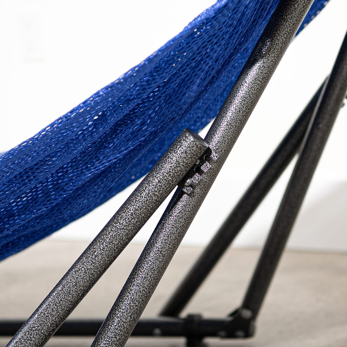Best Home Fashion Portable Hammock with Collapsible Steel Stand, 450 lbs Capacity, No Tools Assembly, Carrying Bag Included, Perfect for Indoor Outdoor Backyard Patio Camping Beach, Navy