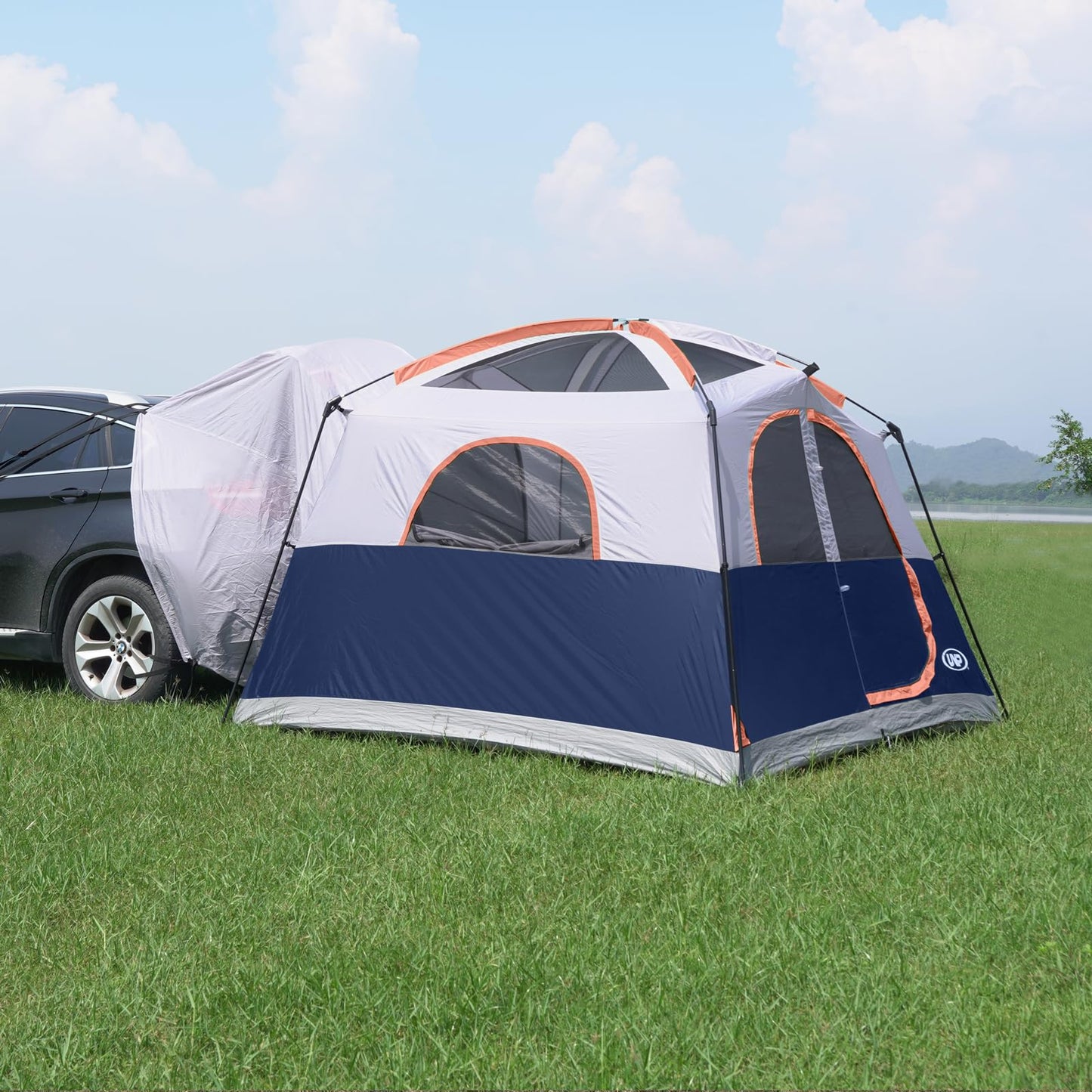 UNP SUV Tent for Camping, 6-Person Car Camping, SUV Tailgate Tent for Outdoor, Easy Set Up with Rainfly 10'x9'x78in(H) (Navy Blue)