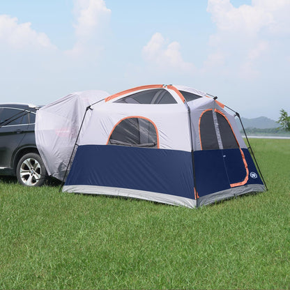 UNP SUV Tent for Camping, 6-Person Car Camping, SUV Tailgate Tent for Outdoor, Easy Set Up with Rainfly 10'x9'x78in(H) (Navy Blue)