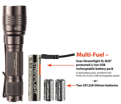 Streamlight 88065 ProTac HL-X 1000-Lumen 27100-Candela Handheld Tactical LED Flashlight, Ten-TAP Programmable, Box, Black