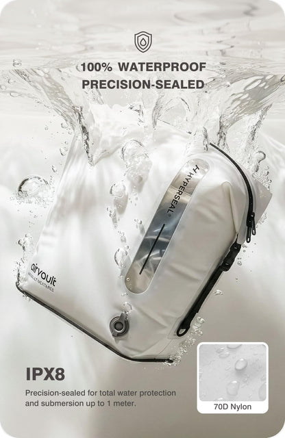 AirVault Premium Reusable Vacuum Seal Storage Bag for Carry On Suitcases & Backpack, Space Saver Airline Travel Vacpack, Pump Included (120L Tapered Duffle, 3-Pack)