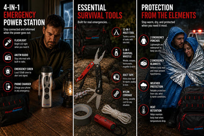 Professional Emergency Survival Kit, 2-Person, 72-Hour, 3-Day Earthquake Emergency Kit Backpack for Disaster Preparedness, Ready America 70481
