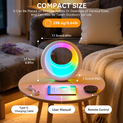 Auxmir LED Night Light Bedside Lamp Touch and Remote Control Dimmable Tabletop 13 RGB Colors Changing 5 Brightness Adjustable Rechargeable Portable Lamp for Baby Kids Nursery Bedroom Bathroom Camping