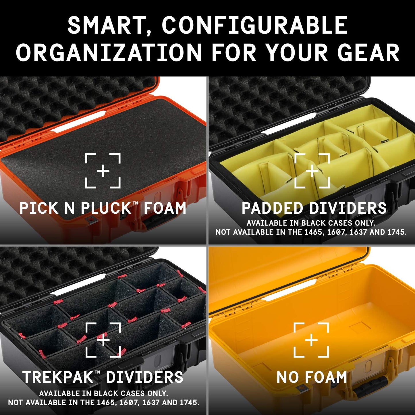 Pelican Air 1485 Case With Trekpack Dividers - Black