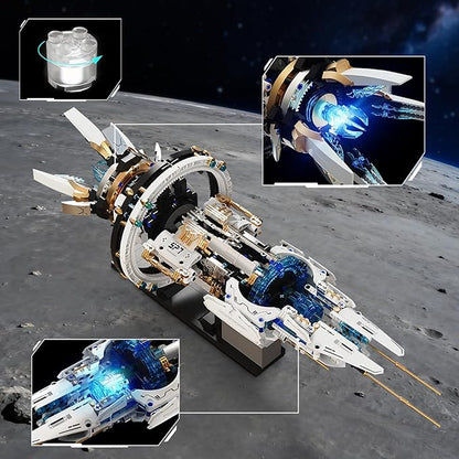 BNG Spaceship Building Set for Adults Space Building Blocks Space Station Block Kit Home or Office Decor Spaceship Toy Creative Gift for Teens Boys 8-14
