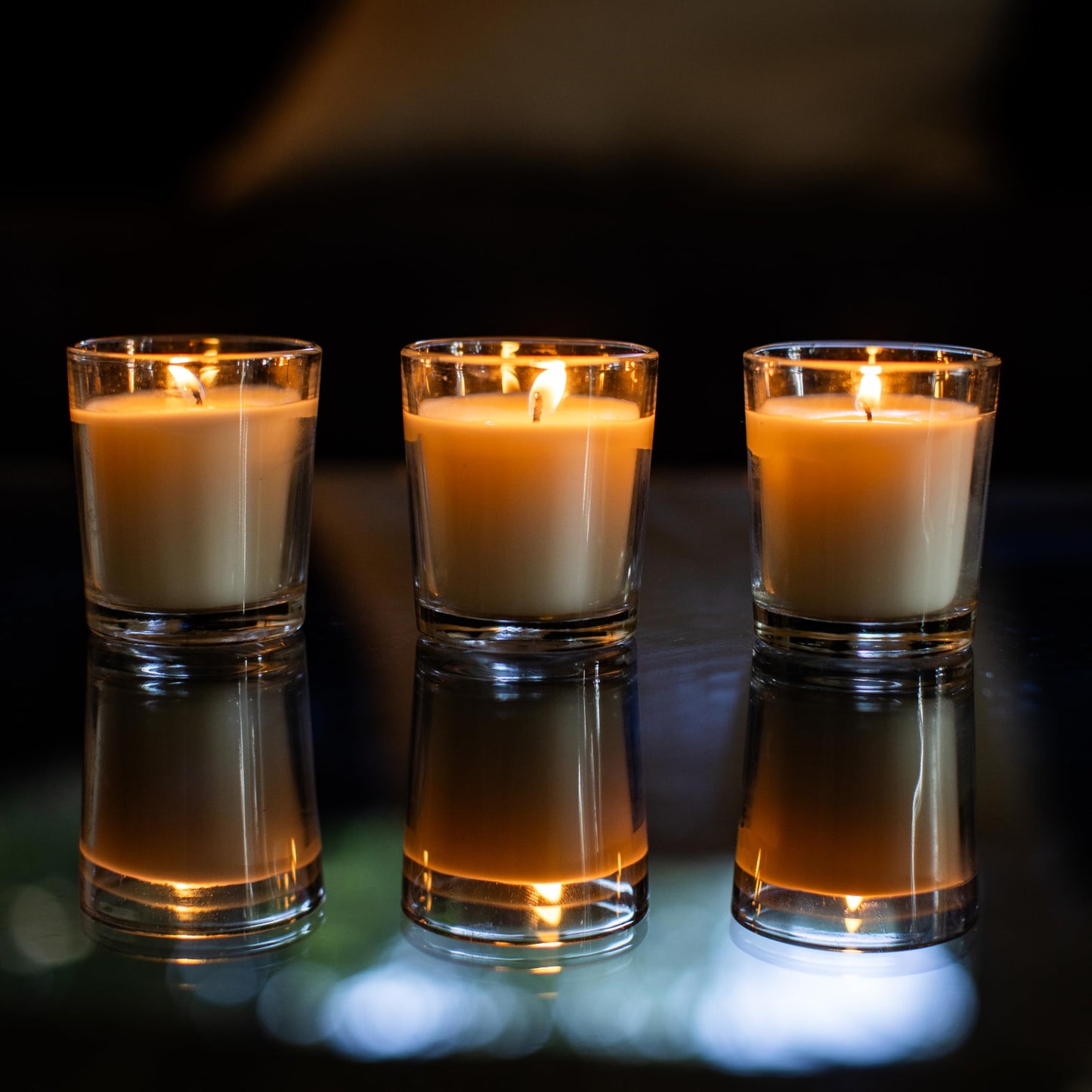 Stonebriar 48 Pack Unscented Long Burning Clear Glass Ivory Wax Filled Votive Candles