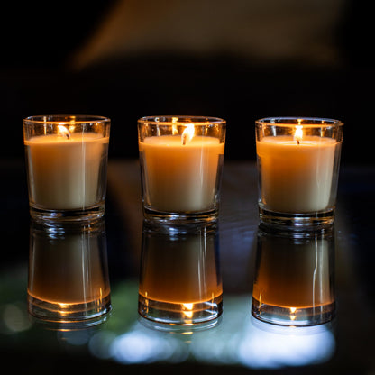Stonebriar 48 Pack Unscented Long Burning Clear Glass Ivory Wax Filled Votive Candles