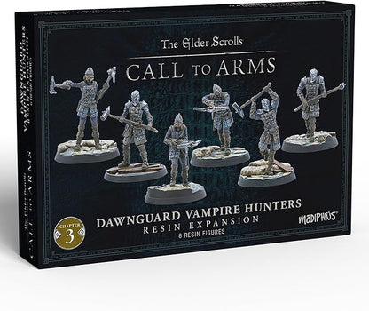 Modiphius: The Elder Scrolls: Call to Arms - Dawnguard Vampire Hunters - 6 Figure Resin Expansion Chapter 3 Unpainted 32mm RPG Miniatures w/ Scenic Bases