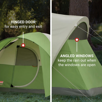 Coleman Camping Tent | 8 Person Montana Cabin Tent with Hinged Door