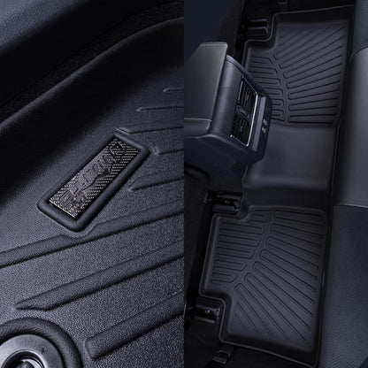 LJWAITO for 2018-2024 Ford Expedition MAX 8 Seats (2nd Row Bench Seat) Floor Mats with Cargo Liners & Backrest Mat,TPE All Weather Protection Full Set Automotive Accessories