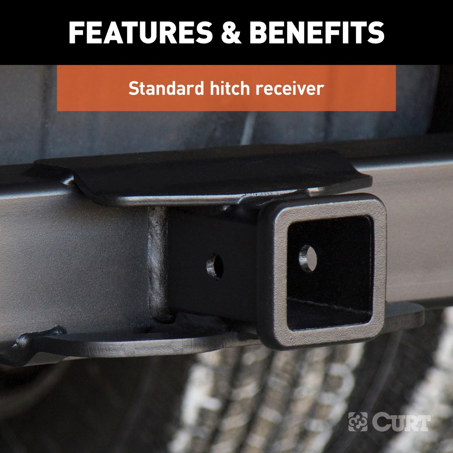 CURT 15810 Commercial Duty Class 5 Trailer Hitch, 2-1/2-Inch Receiver, Compatible with Select Ford F-250, F-350, F-450 Super Duty