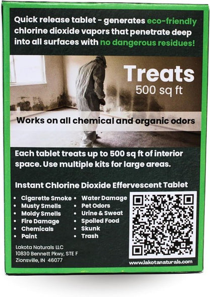 Chlorine Dioxide Fogger Kit - Professional Strength Odor Remover for Home, Car & RV | Easy-to-Use Deodorizer