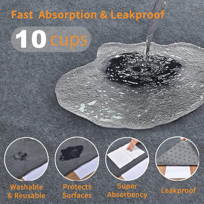 LOOBANI Extra Large Reusable Dog Mat - Non-Slip, Washable Pee Pads for Incontinence | 36"x48" Gray