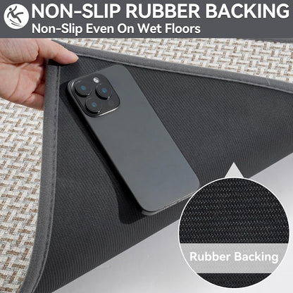 Regine Switzerland Door Mat - 17"x30" Indoor Entrance Mat | Dirt Resistant, Non-Slip, Washable Gray
