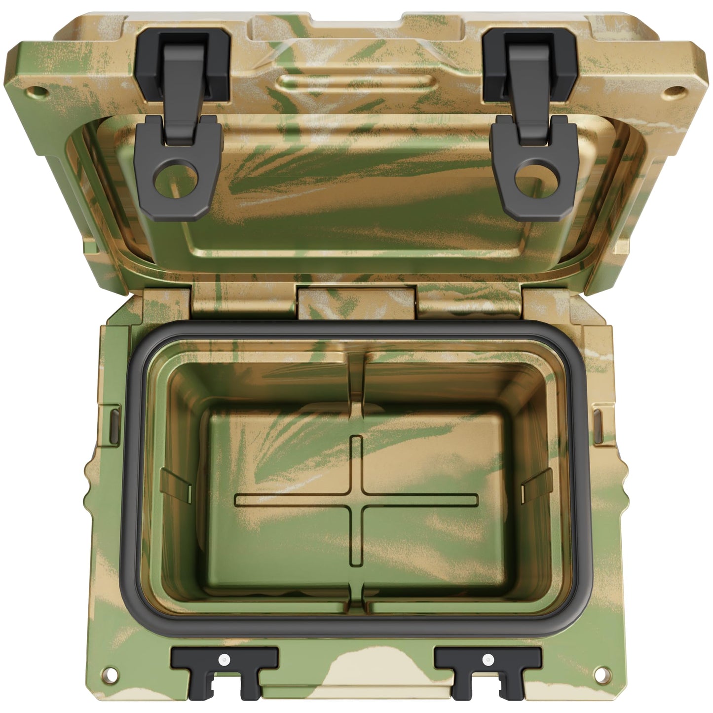 Cubix Outdoors, QuadraX 10QT Rotomolded Personal Small Cooler, Insulated Portable Hard Cooler Ice Chest, Holds Ice for 72 Hours for Outdoor Activities, 2 Built-in Cup Holders, Hunter Camo