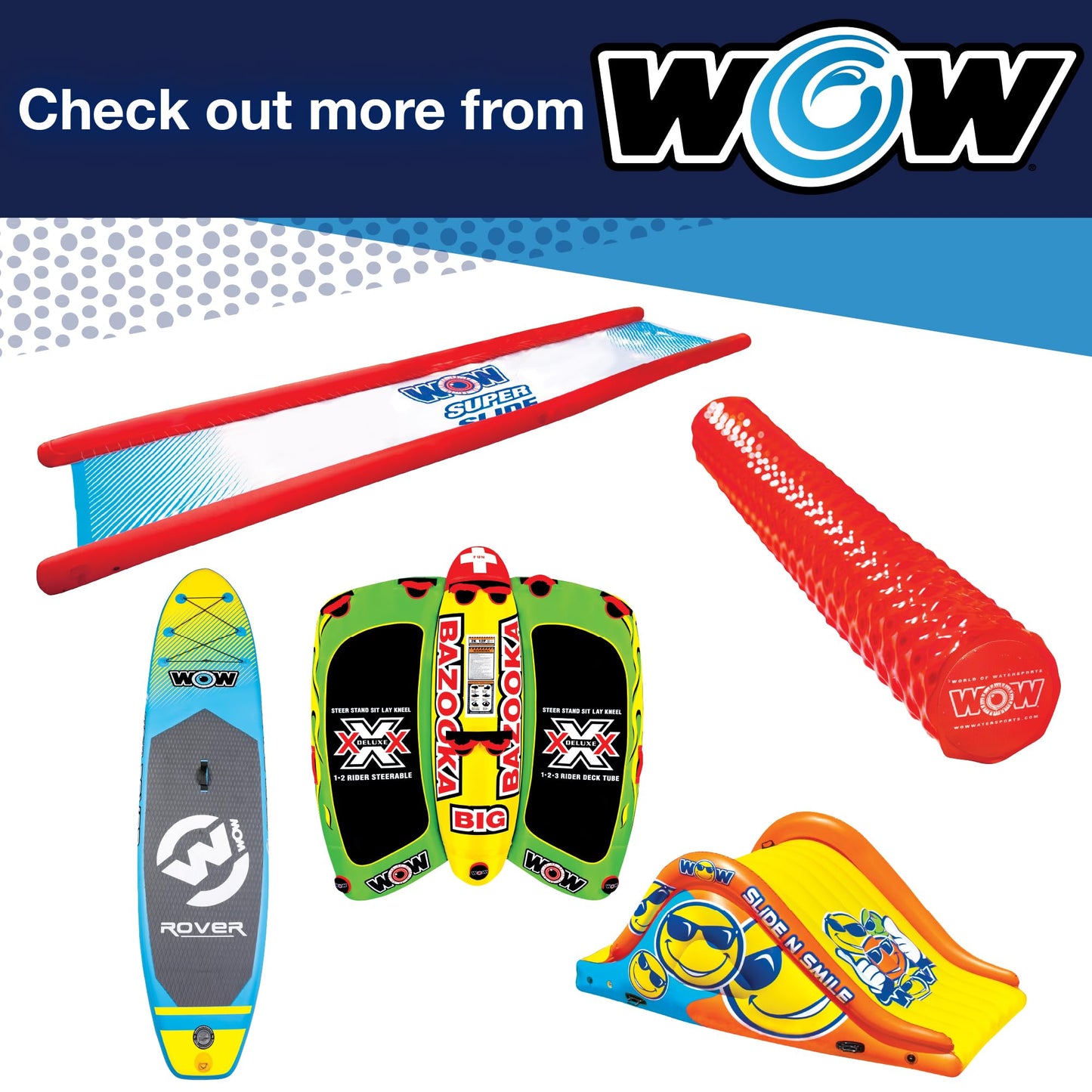 Wow Sports Inflatable Water Walkway Mat - Palm Leaf - 10 x 6 ft - Connects to Boats & Other Mats - for Kids & Adults