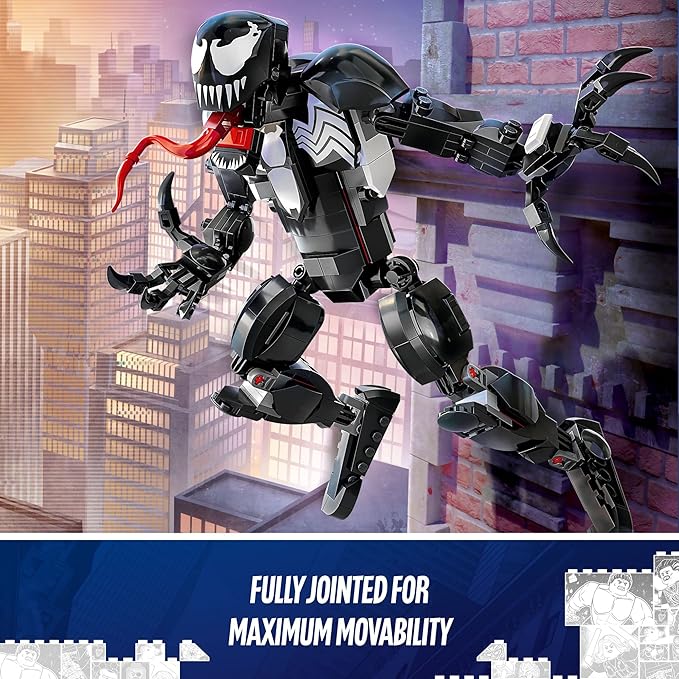 LEGO Marvel Venom Figure 76230 Fully Articulated Super Villain Action Toy Spider-Man Universe Collectible Set Alien Toys for Boys and Girls