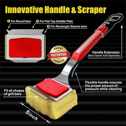 GRILLART BBQ Wire Brush Set - Extra Strong & Bristle-Free Grill Cleaning Tools