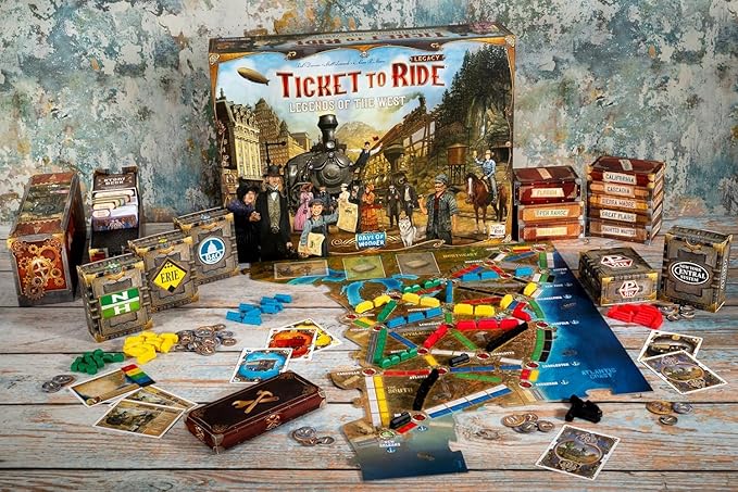 Asmodee Ticket to Ride Legacy: Legends of The West Board Game - The Ultimate Train Adventure! Strategy Game Family Game for Kids &amp Adults Ages 10+ 2-5 Players 20-90 Min Playtime