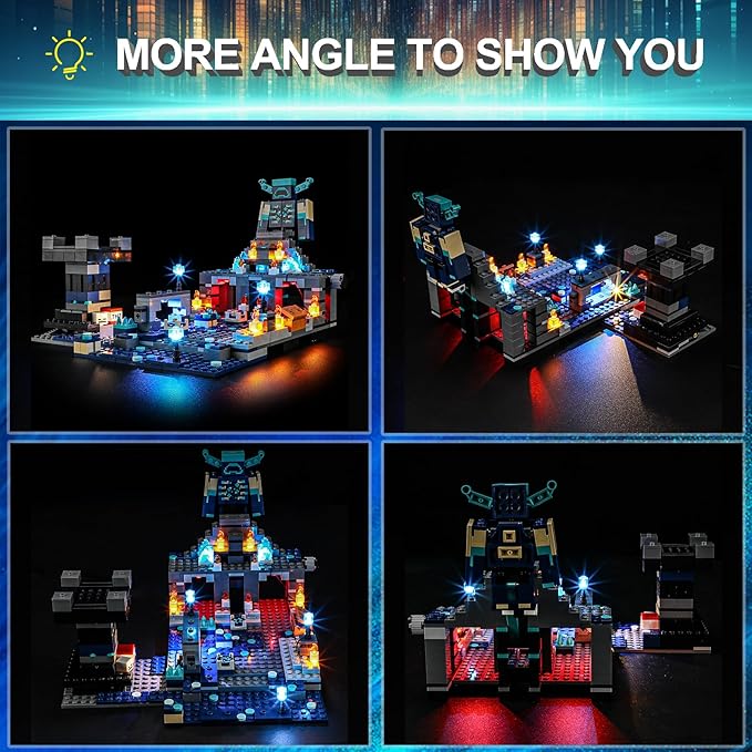 LED Light Kit for Lego 21246 Minecraft The Deep Dark Battle Compatible with Lego 21246 Building Blocks Model(Not Include Blocks Set)