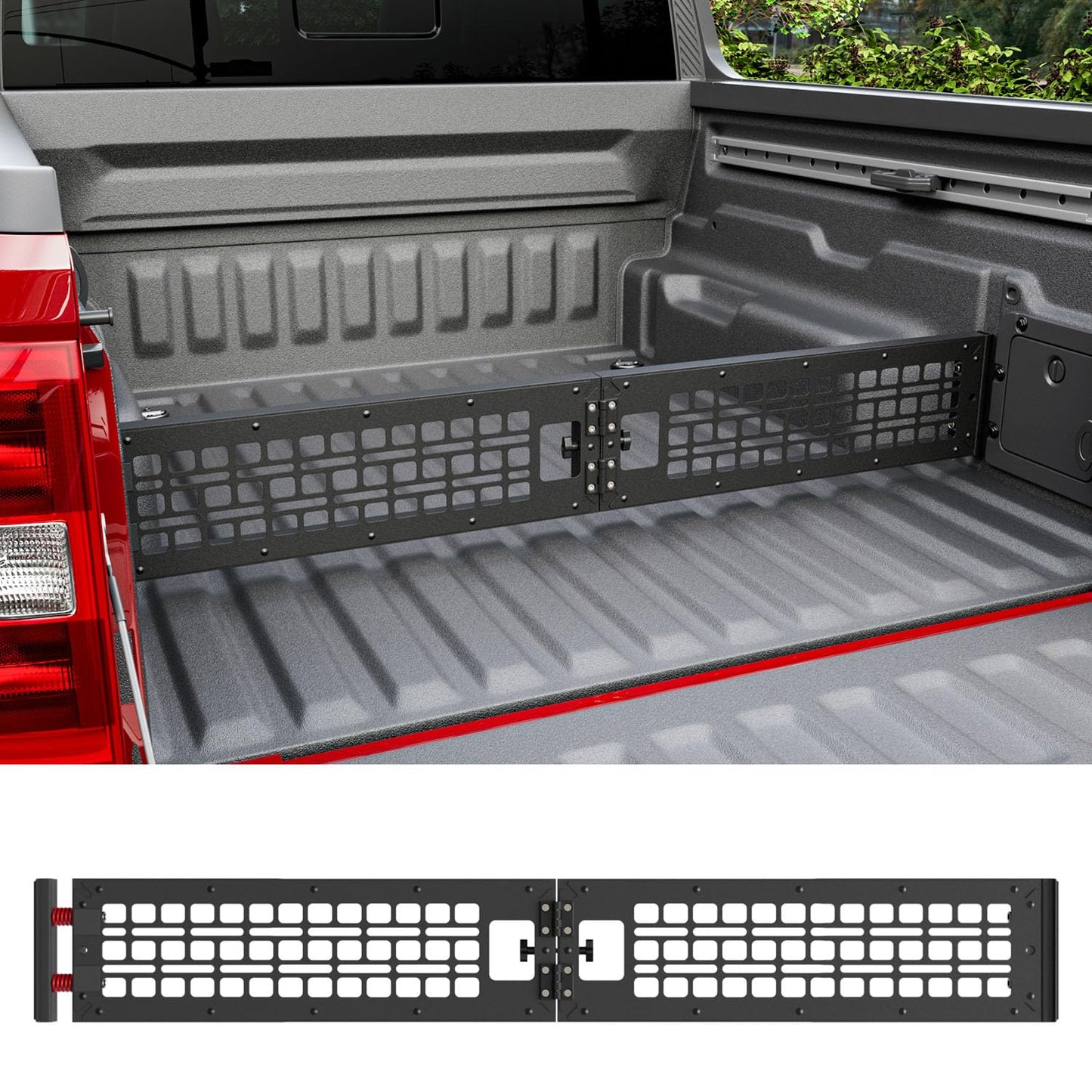 xipoqix Truck Bed Divider Compatible with 2022-2026 Ford Maverick Molle Panel Truck Bed Organizer Cargo Manager Replacement for 2022-2026 Ford Maverick Accessories