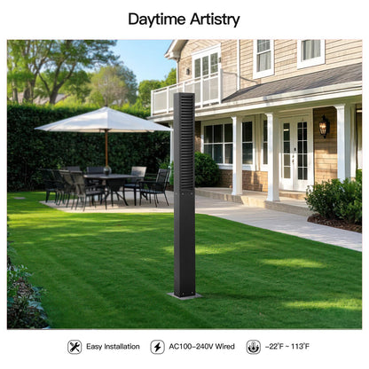 MVBT Landscape Path Lights AC100-240V, 71" Tall Driveway Lights Waterproof, Modern Pathway Light Wired, LED Bollard Light, Lawn Lamp 3000K Lighting for Yard Patio Garden Walkway Sidewalk Commercial