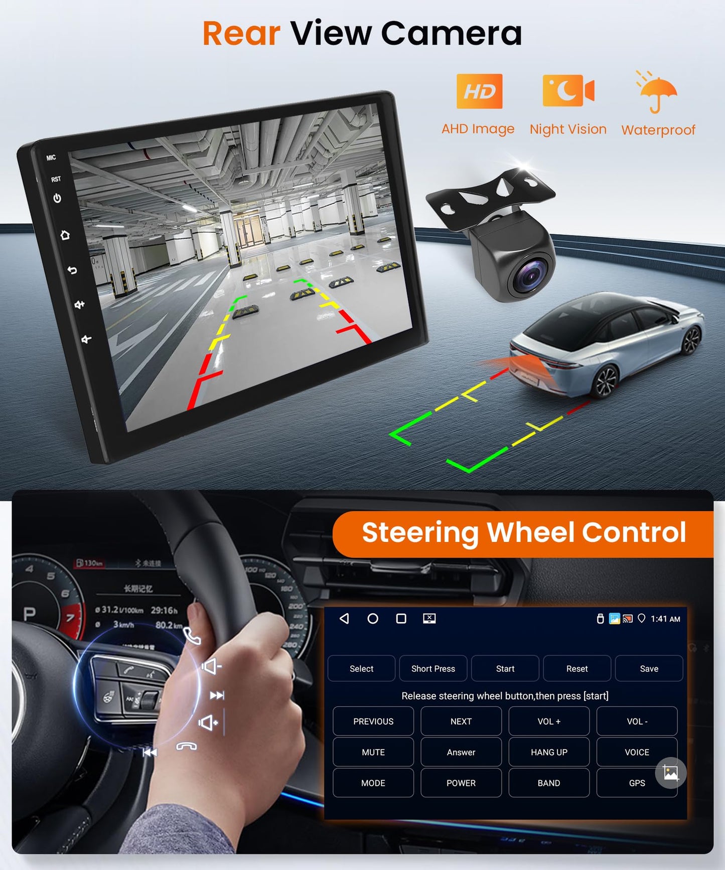 Rimoody 4G+64G Android 15 Car Stereo Radio for Ford Expedition 2007-2014（Manual A/C Wireless Carplay & Android Auto, 9 Inch Touchscreen GPS Navigation WiFi Bluetooth FM EQ Backup Camera