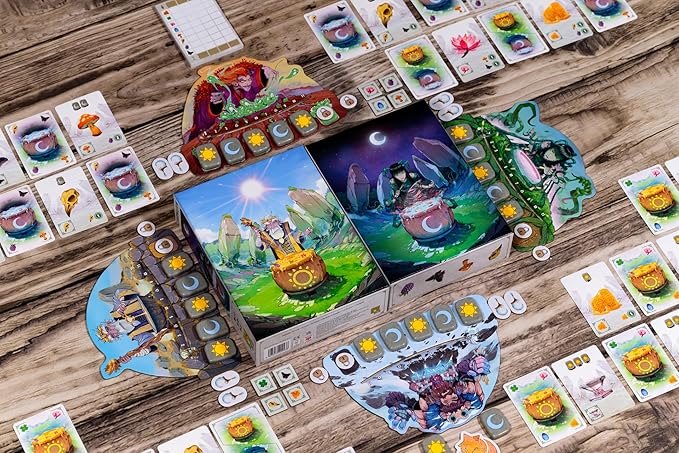 Asmodee Carnuta Board Game - Collect Ingredients &amp Score Points in a Potion Brewing Strategy Game with Acrylic Runes Family Fun for Kids &amp Adults Ages 10+ 2-4 Players 30 Minute Playtime