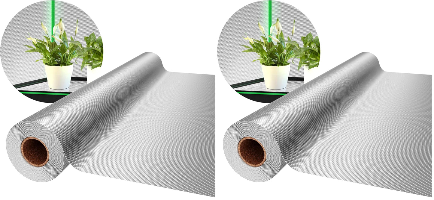 VIVOSUN 6 Mil Mylar Film Roll, 4 ft. x 50 ft. Diamond Film Foil Roll, Heavy-Duty Reflective Film for Grow Tent, Warm House, and Grow Room (50 ft.) (Pack of 2)