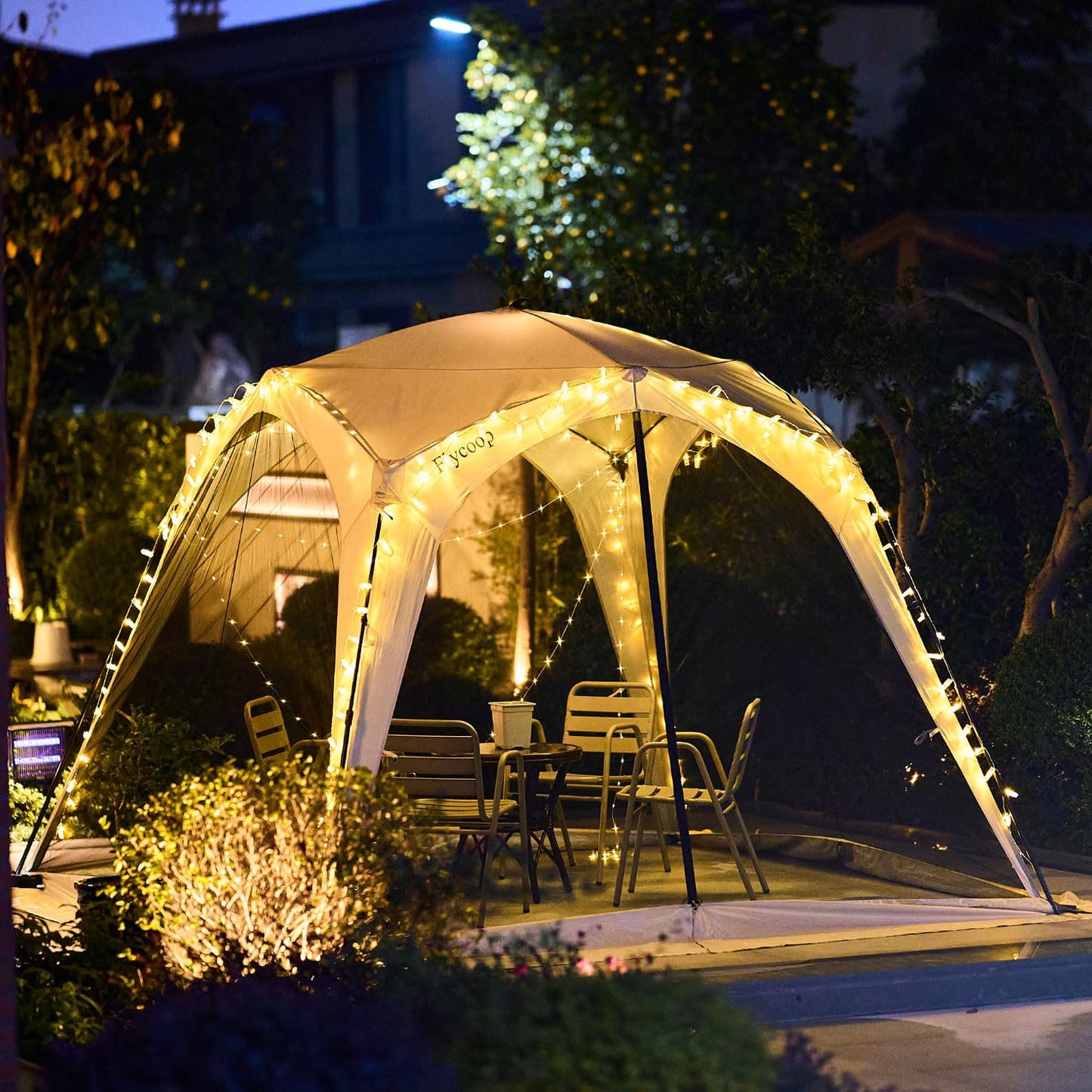 10x10 Portable Canopy Tent Gazebo with Mosquito Netting, Screen Tent 6-8 Person, Foldable Outdoor Canopy Shelter, Screen House for Camping Backyard Patio, Outdoor Gazebo Shade Canopy