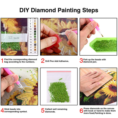 KTHOFCY 5D DIY Diamond Painting Kits for Adults Kids Eagle and Flag Full Drill Embroidery Cross Stitch Crystal Rhinestone Paintings Pictures Arts Wall Decor Painting Dots Kits 15.7X11.8 in