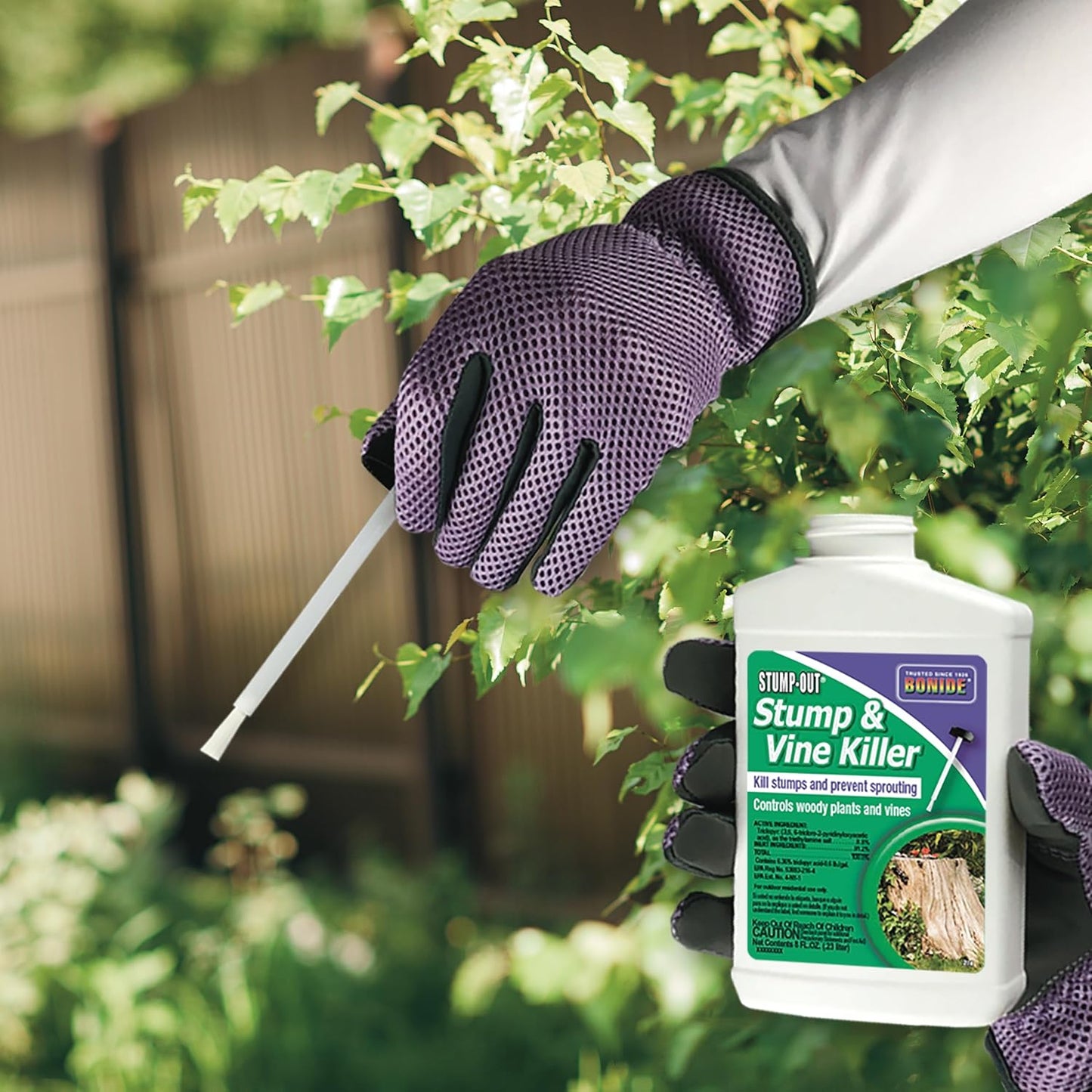 Stump-Out Stump & Vine Killer - Fast-Acting 8 oz Concentrate with Applicator for Easy Tree Stump Removal