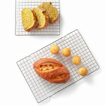 VRUIFA 2PCS Cooling Racks for Cooking and Baking, Stainless Steel Wire Rack Suitable for 10" x 15" Sheet Pan and Grilling, Roasting,Drying, Oven and Dishwasher Safe