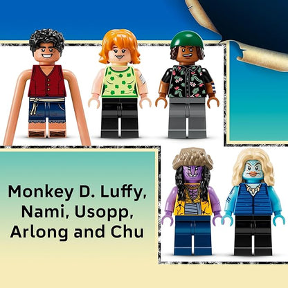 LEGO ONE PIECE Battle at Arlong Park Building Blocks - Pretend Play Building Toy for Boys &amp Girls Ages 9+ - 5 Straw Hat Pirates Toy Figures &amp Playset for Anime Fans - Gift Idea for Birthdays