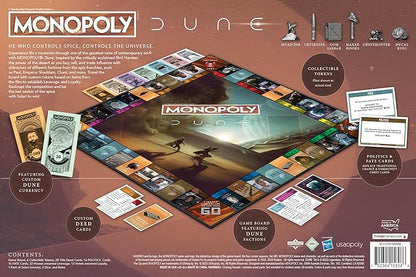 Monopoly: Dune | Play as The Ducal Ring Crysknife Gom Jabbar &amp More |Officially Licensed Collectible Game Based on The Movie Dune