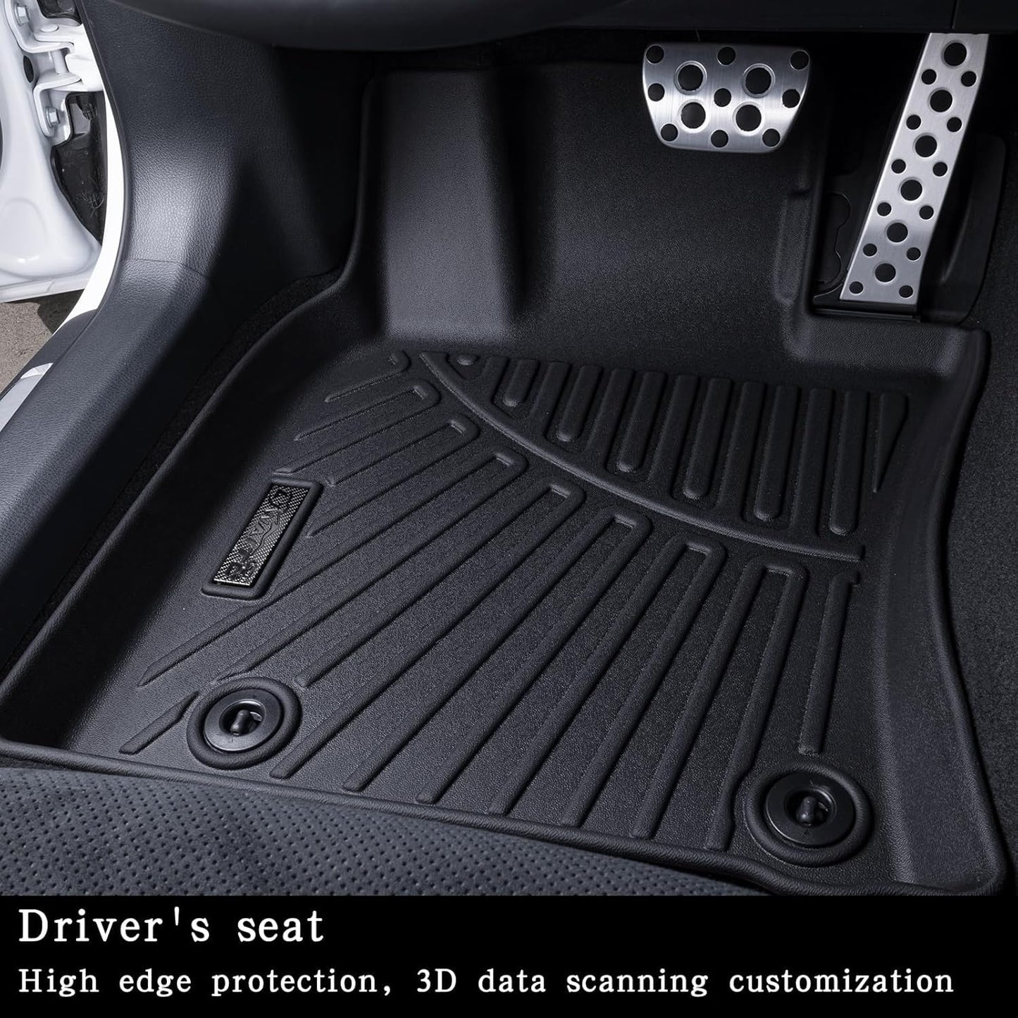 LJWAITO for 2018-2024 Ford Expedition MAX 8 Seats (2nd Row Bench Seat) Floor Mats with Cargo Liners & Backrest Mat,TPE All Weather Protection Full Set Automotive Accessories