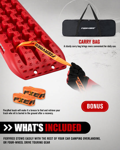 FieryRed Recovery Traction Boards, 2PCS with Mounting Kit