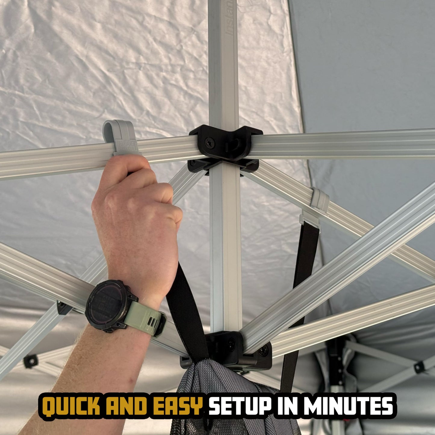 Compact Camper Tent Insert for Compact Shelter – Converts to Enclosed Room with Mesh Windows, Zippered Door, Water-Resistant Floor – Canopy/Frame Sold Separately (10ft x 10ft)