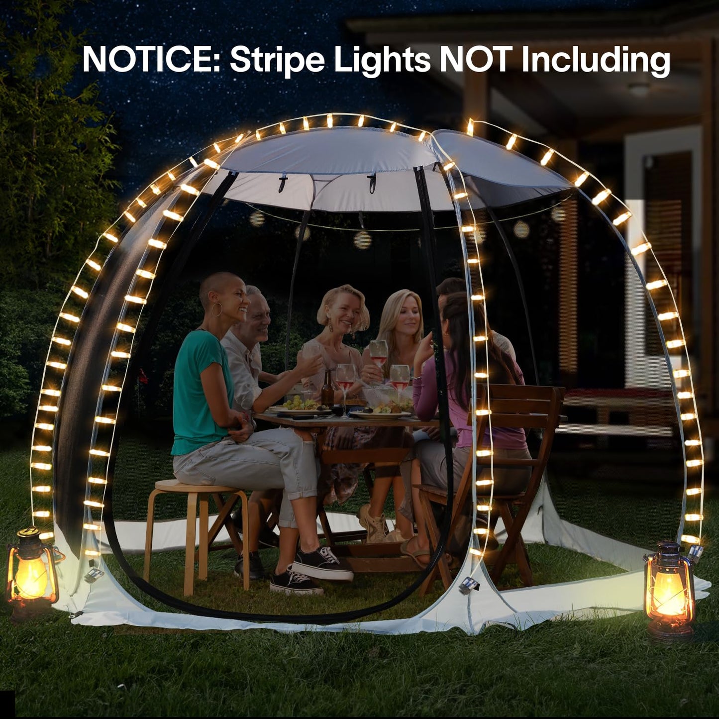 LEEDOR® Pop Up Screen House, 4-6 Person Outdoor Screen Tent, Camping Screen Room with Carry Bag, Screen Gazebo with Mosquito Netting, Instant Sun Shelter for Garden, Patio, Backyard 10'x10'