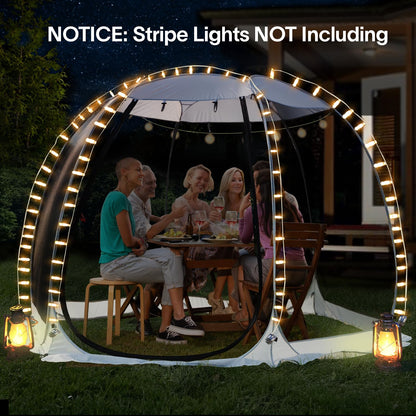 LEEDOR® Pop Up Screen House, 4-6 Person Outdoor Screen Tent, Camping Screen Room with Carry Bag, Screen Gazebo with Mosquito Netting, Instant Sun Shelter for Garden, Patio, Backyard 10'x10'