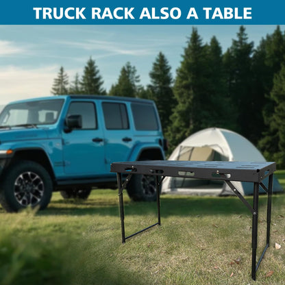SUNPIE Rear Trunk Cargo Basket for Jeep Wrangler 2007-2025 JKU JLU 4 Doors, Hardtop Storage Rack & Camping Table | Heavy-Duty Organizer for Gear, Tools, Off-Road Accessories