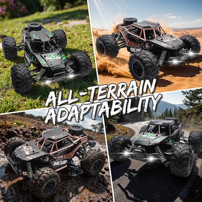 1:16 Scale All Terrain RC Cars High Speed Fast RC Car Max 45km/h 4WD Electric Vehicle Remote Control Monster Truck with 2 1500mAh Batteries2.4GHz 4X4 Off-Road RC Drift Car for Kids Boys Adults
